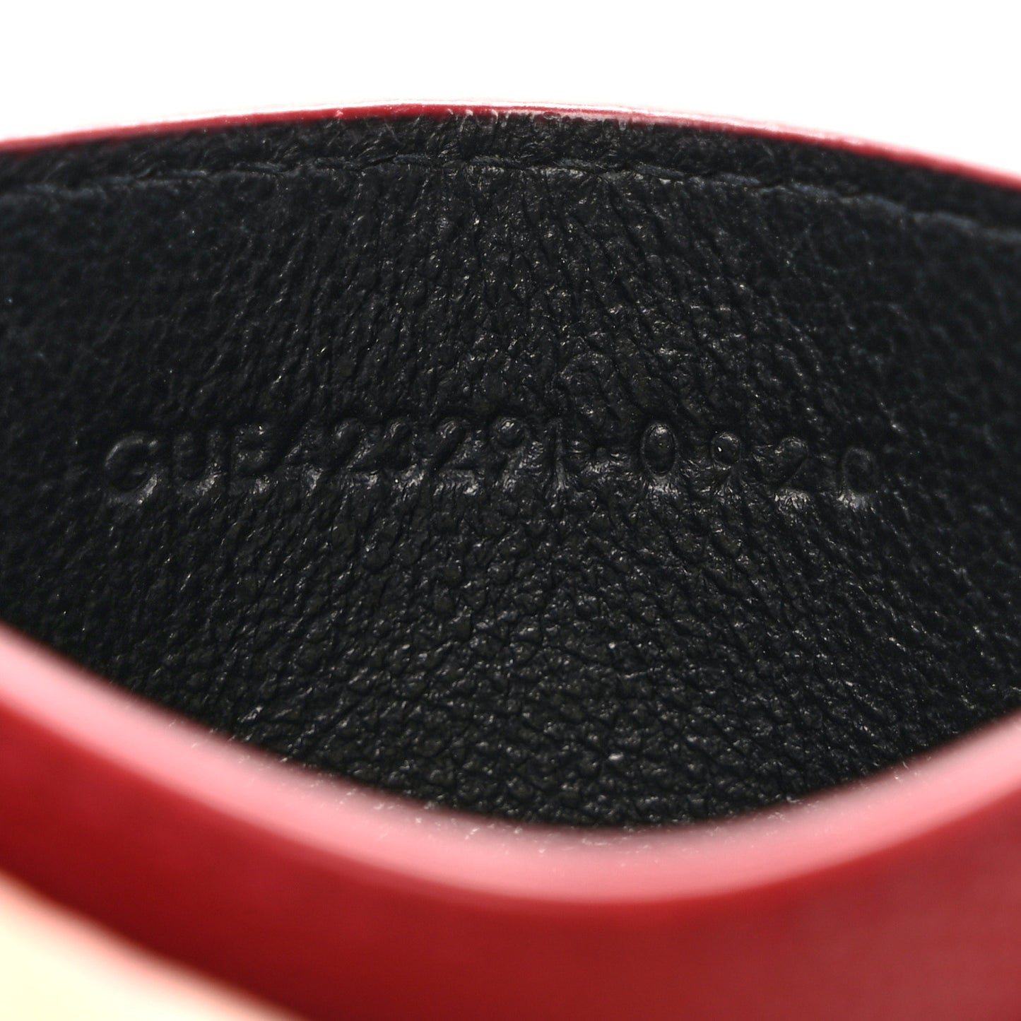 Grain De Poudre Matelasse Chevron Monogram Credit Card Case Opyum Red