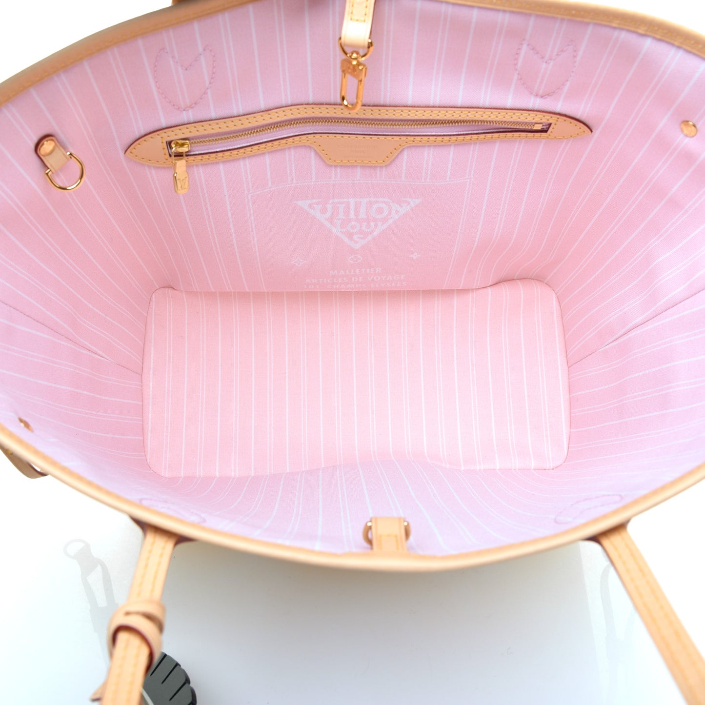 Monogram Giant By The Pool Neverfull MM Light Pink