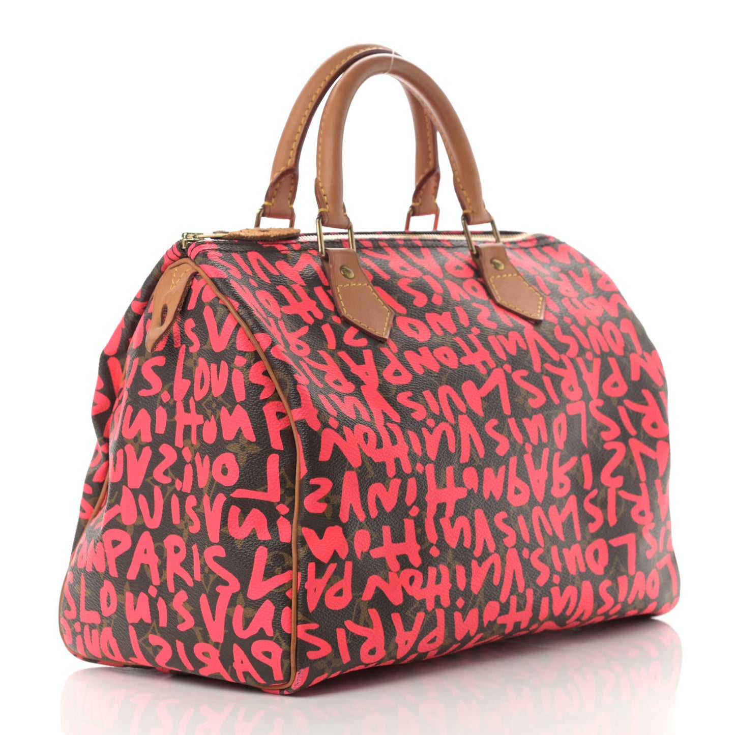Monogram Graffiti Speedy 30 Fuchsia