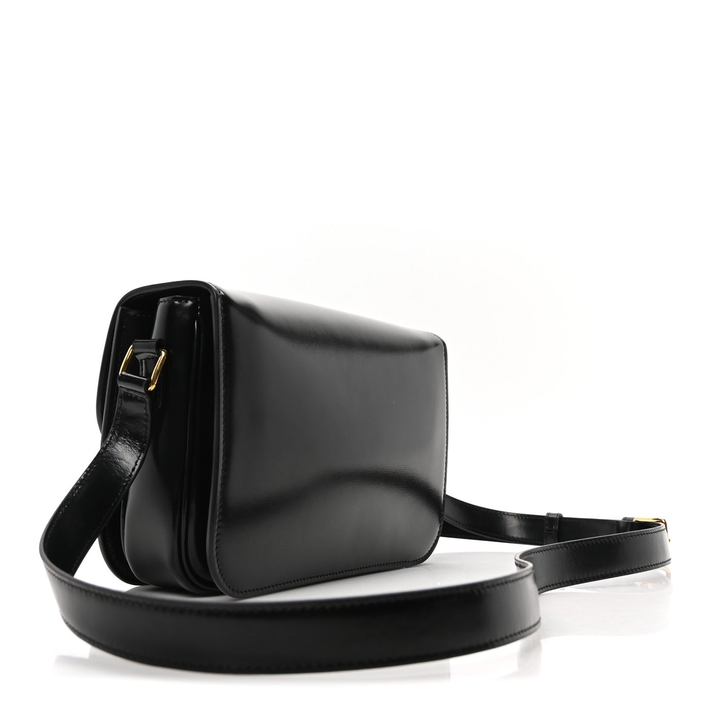 Shiny Calfskin Medium Triomphe Black