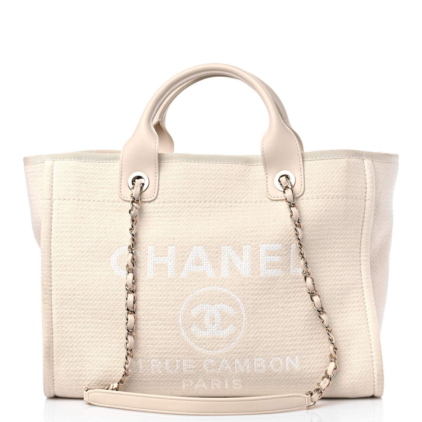 Mixed Fibers Small Deauville Tote White