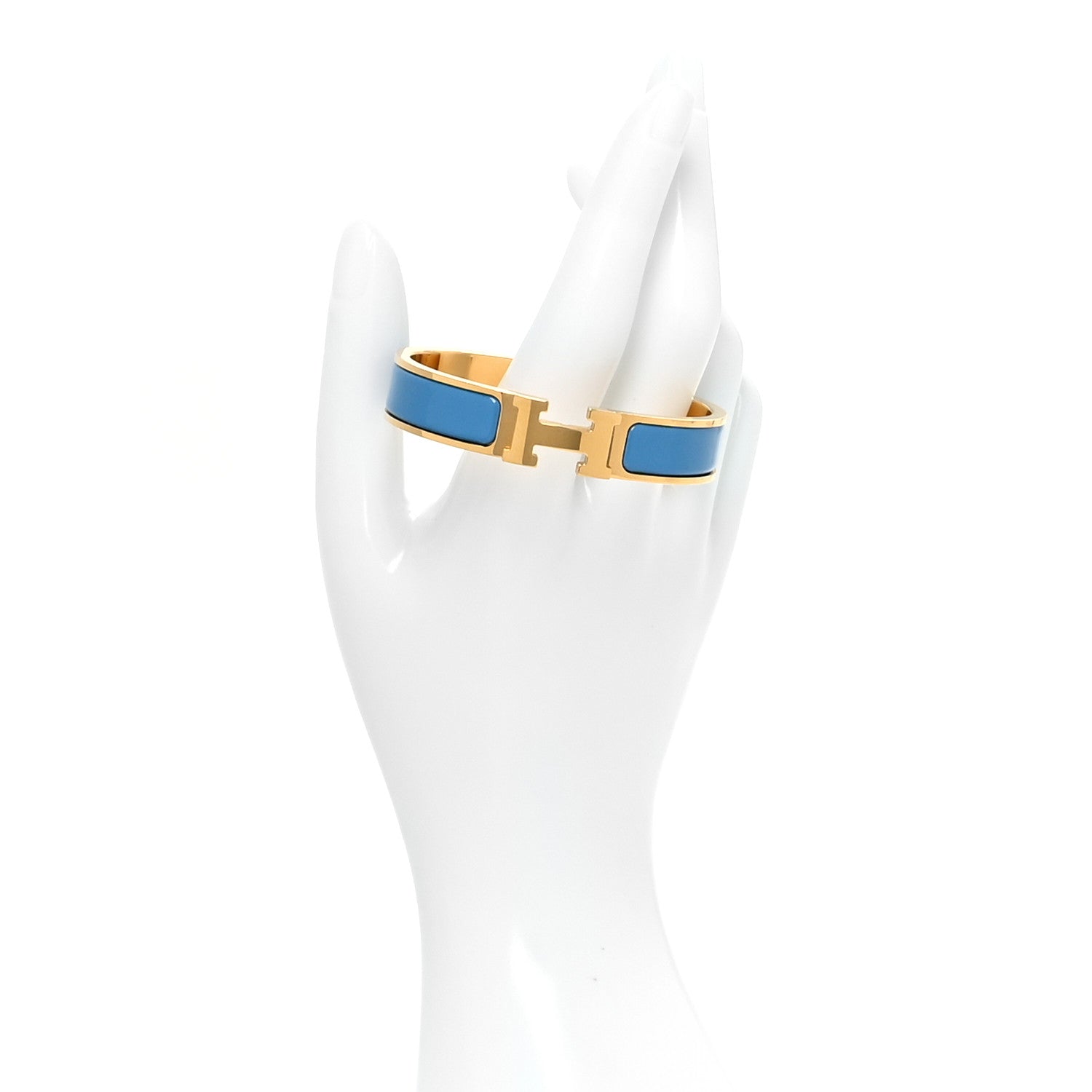 Hermes Enamel Narrow Clic Clac H Bracelet PM Bleu Album 2 of 6