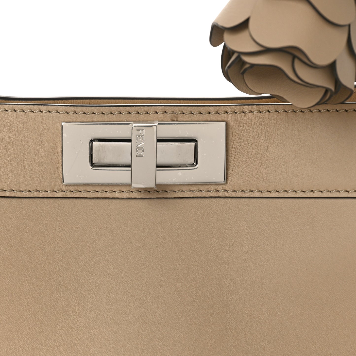 Vitello Seta Shiny Nappa Plexiglass Medium Peekaboo I SEE U Satchel Tortora