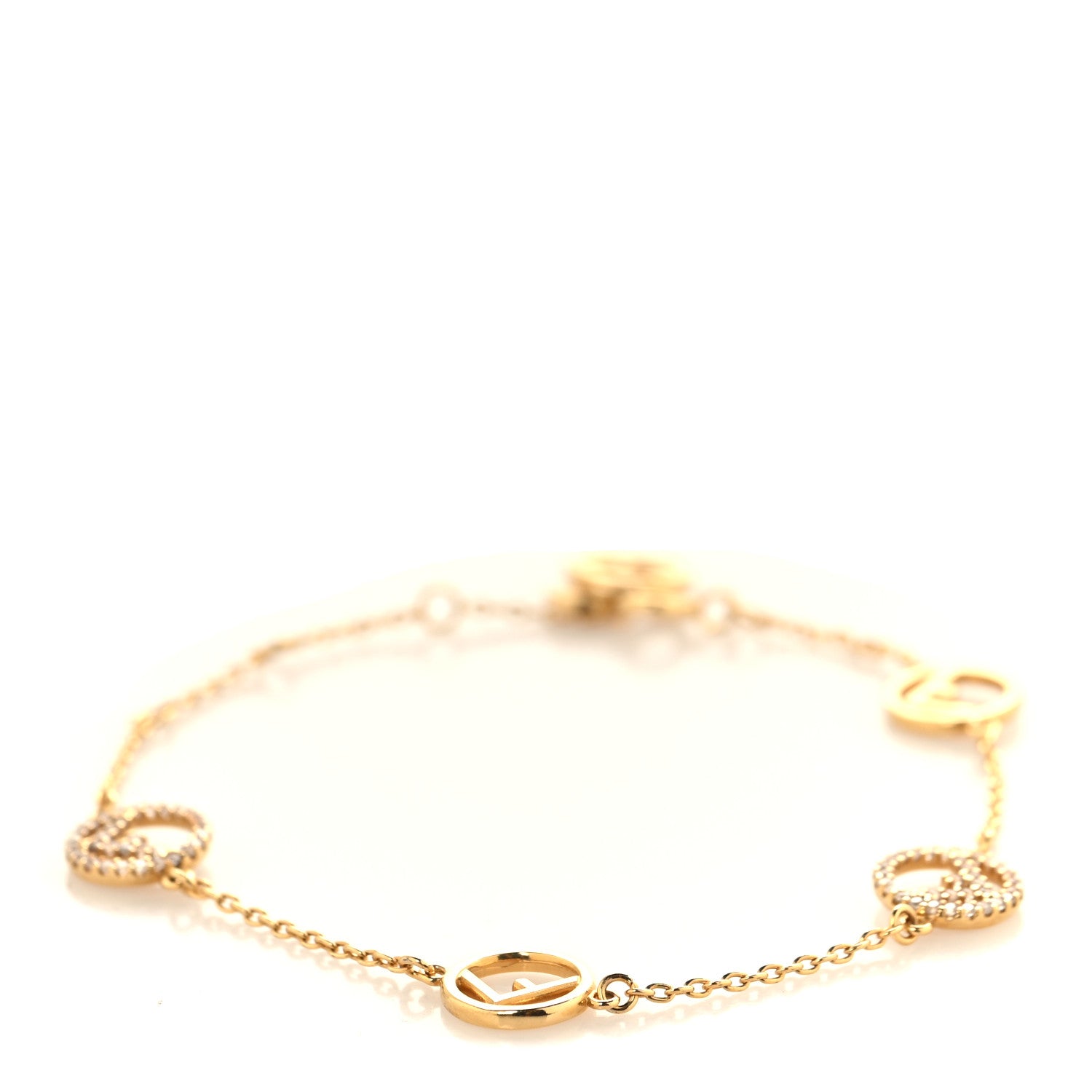 Fendi Metal Crystal F is Fendi Bracelet Gold 1887779 – FASHIONPHILE