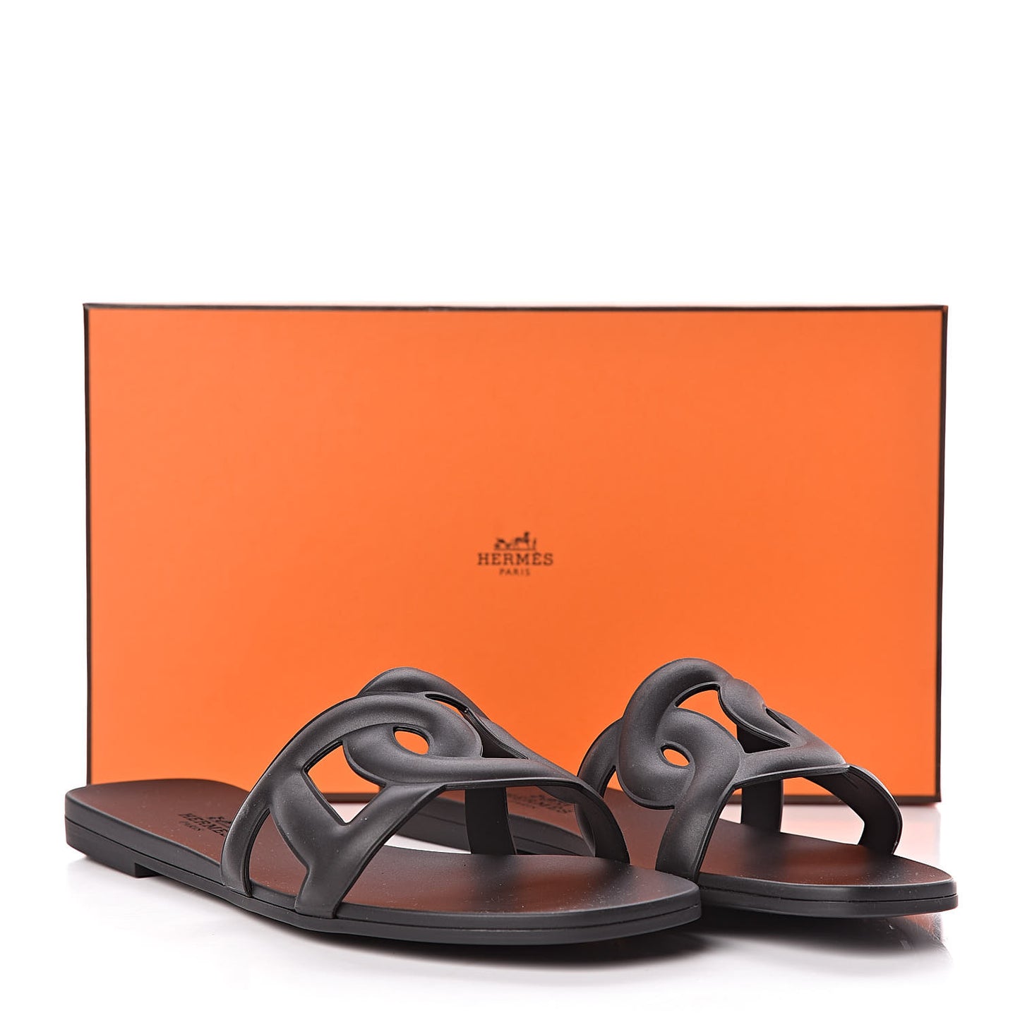 Rubber Aloha Sandals 36 Black