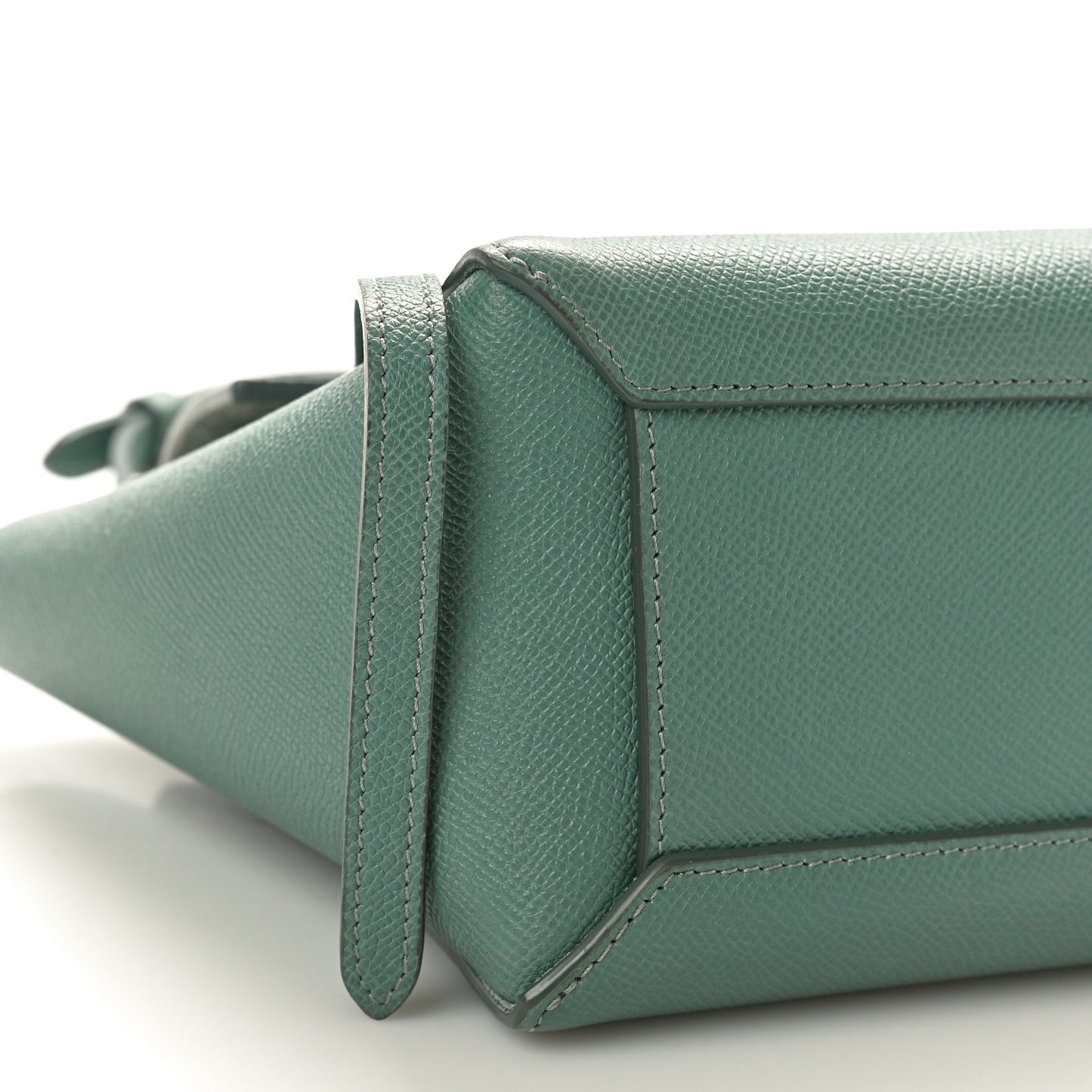 Grained Calfskin Nano Belt Bag Celadon