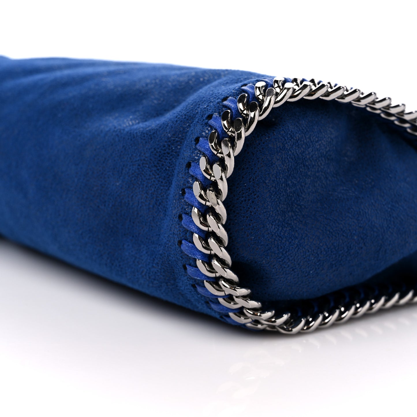 Shaggy Deer Mini Falabella Fold Over Tote Blue