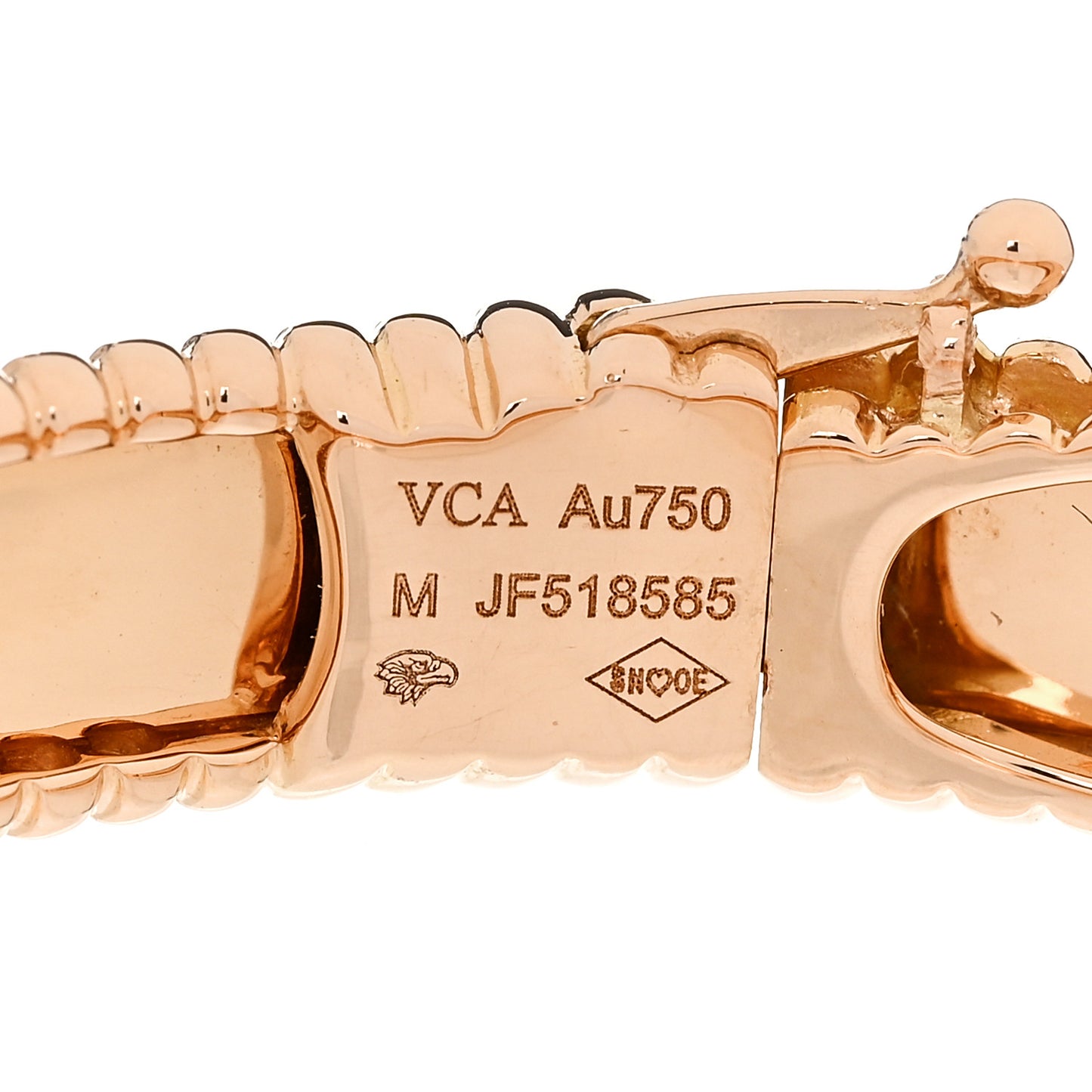 18K Rose Gold Perlee Signature Bangle Bracelet M