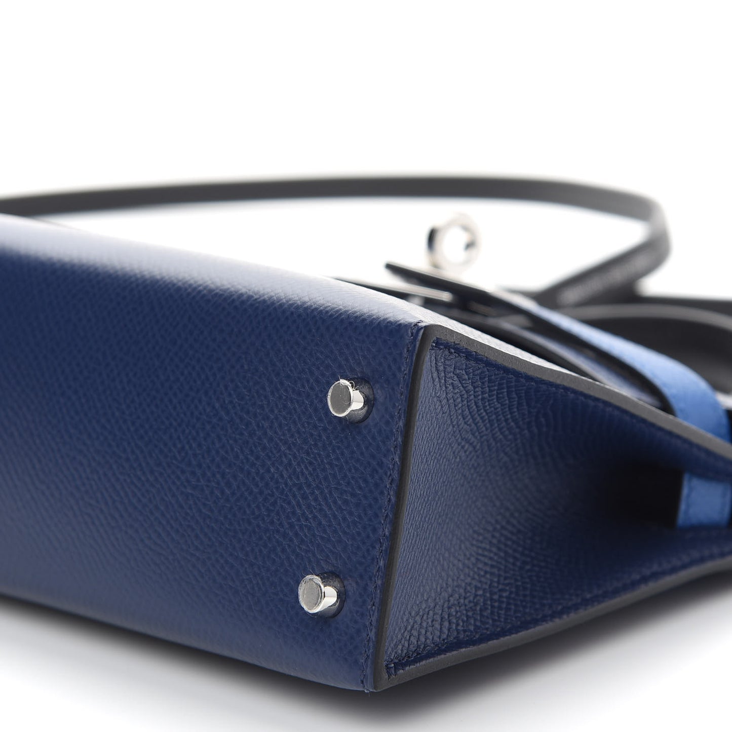 Epsom Mini Kelly Sellier 20 Bleu Saphir Bleu France Black