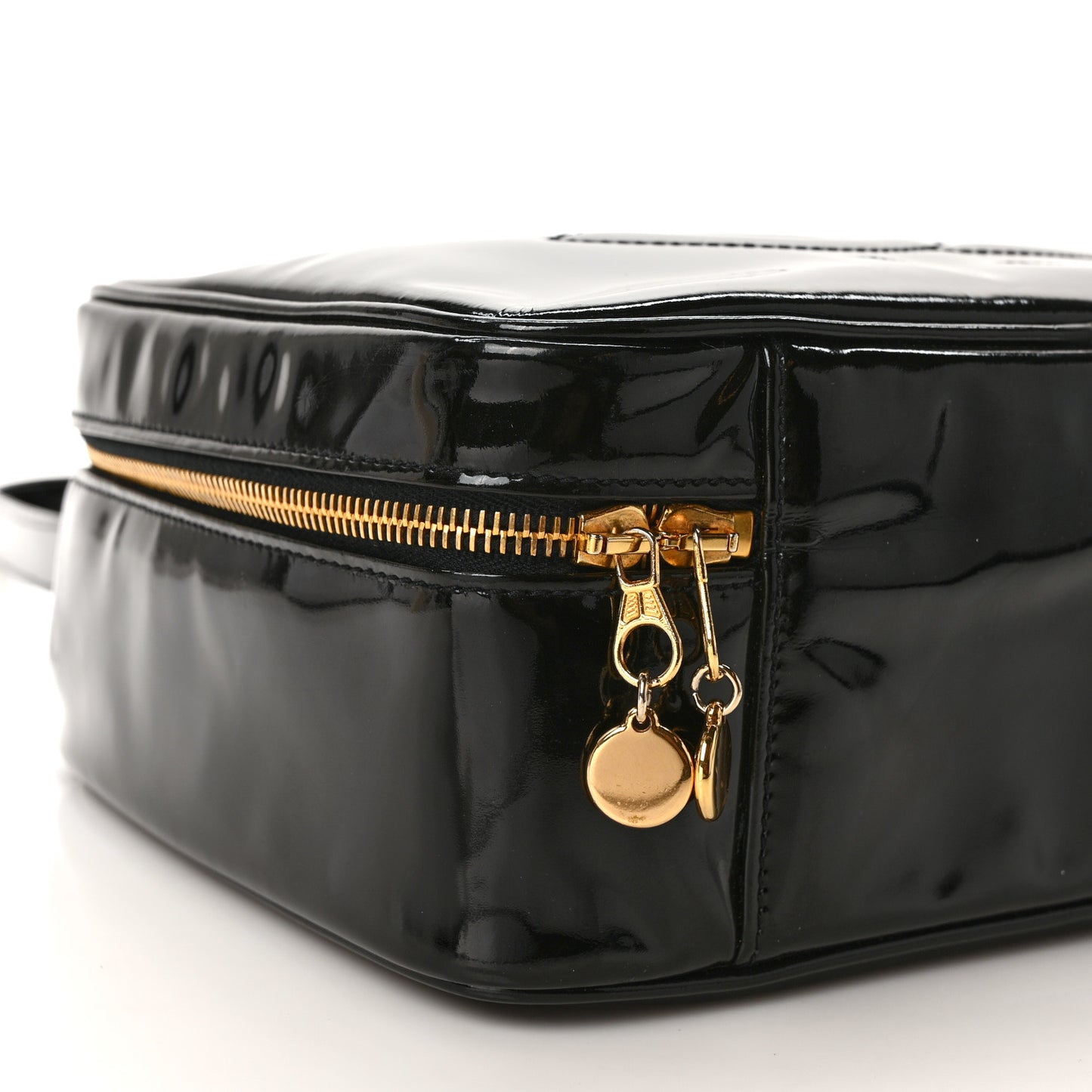 Patent CC Vanity Cosmetic Case Black