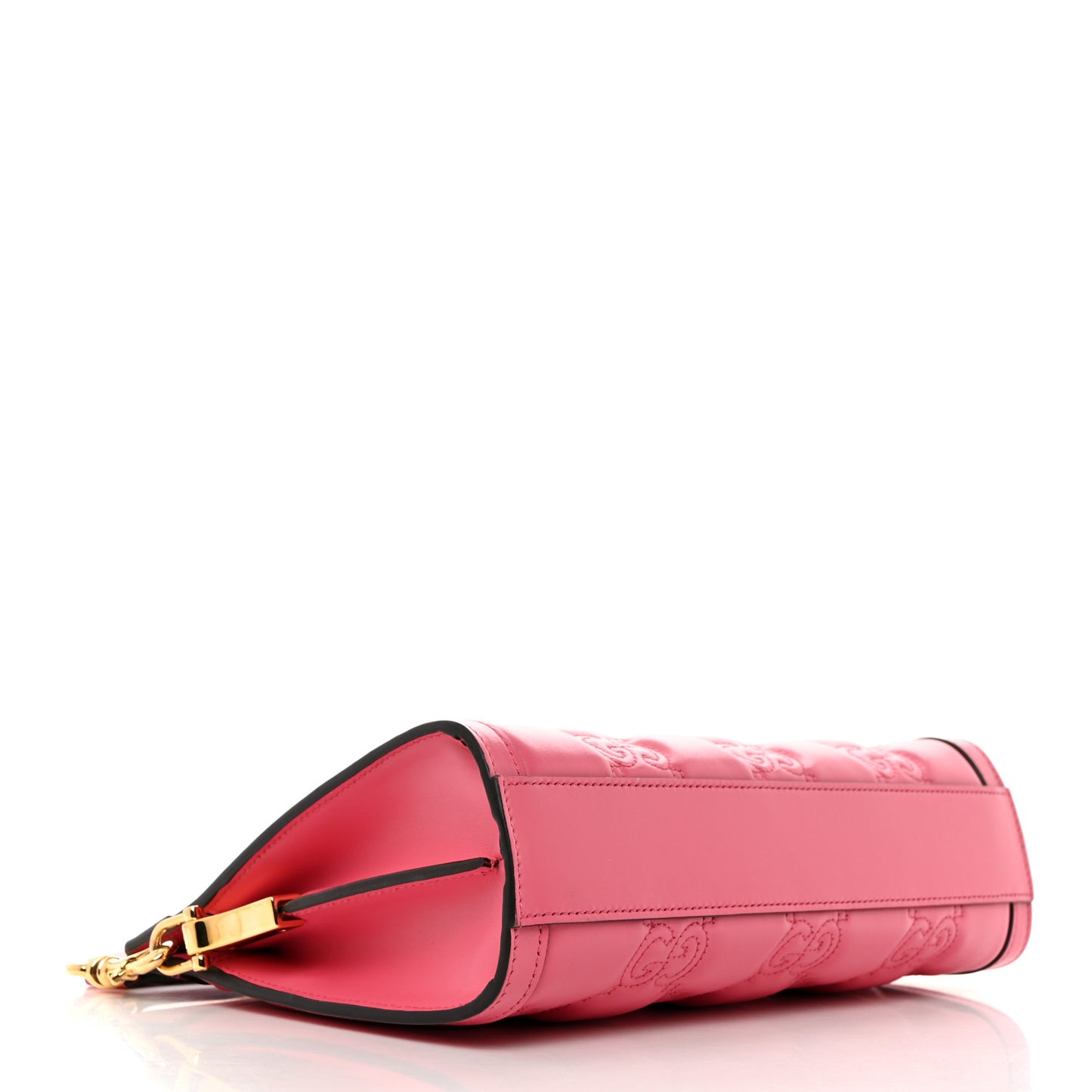 Calfskin GG Matelasse Small Slim Chain Shoulder Bag Rhodamine Pink Natural