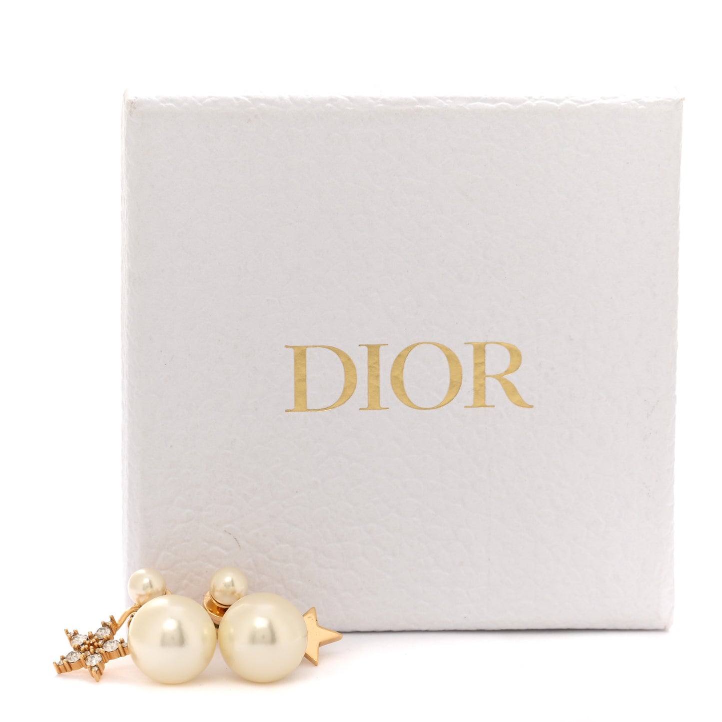 Pearl Crystal My ABCDior Tribales Etoile Star Earrings Gold