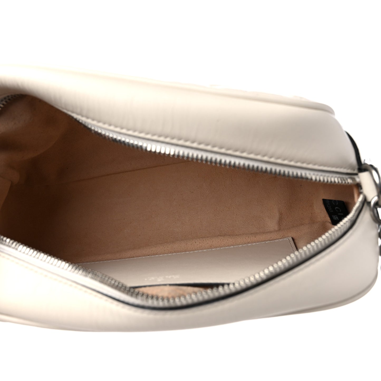 Calfskin Matelasse Aria Small GG Marmont Chain Shoulder Bag Mystic White