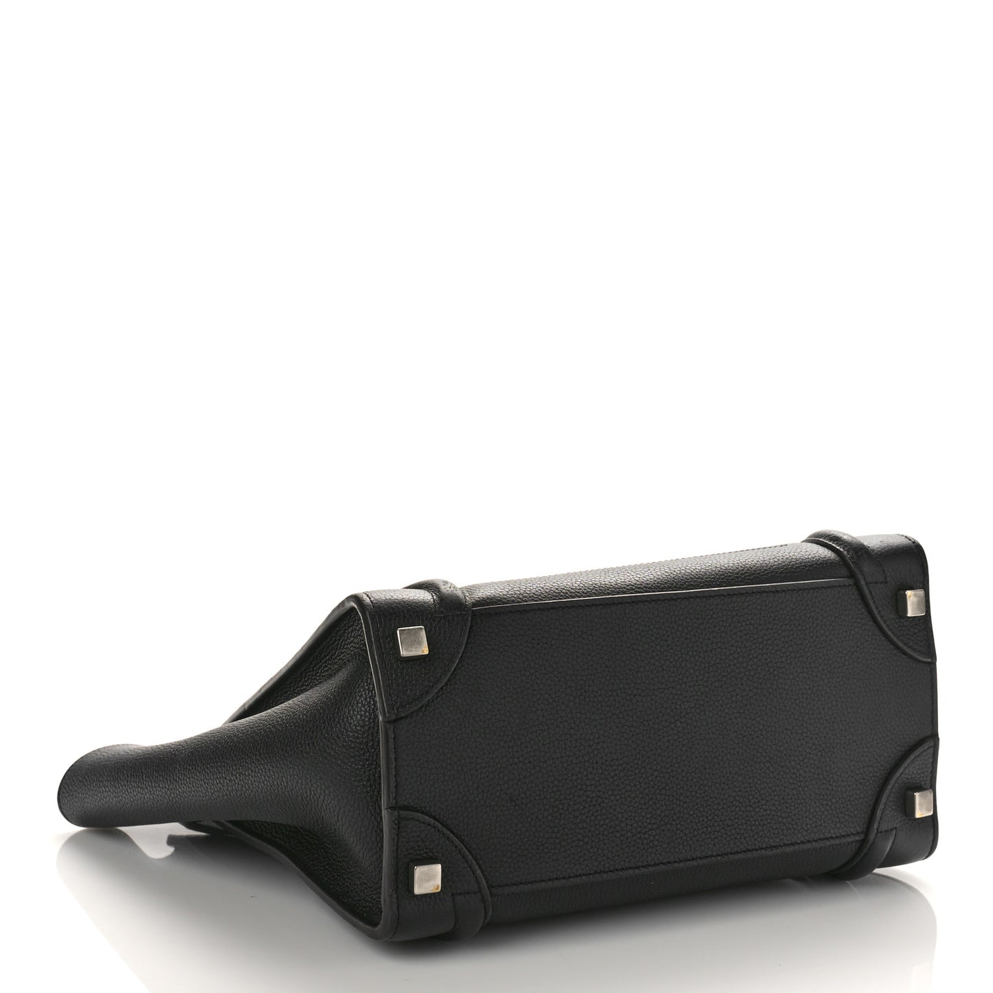 Drummed Calfskin Micro Luggage Black