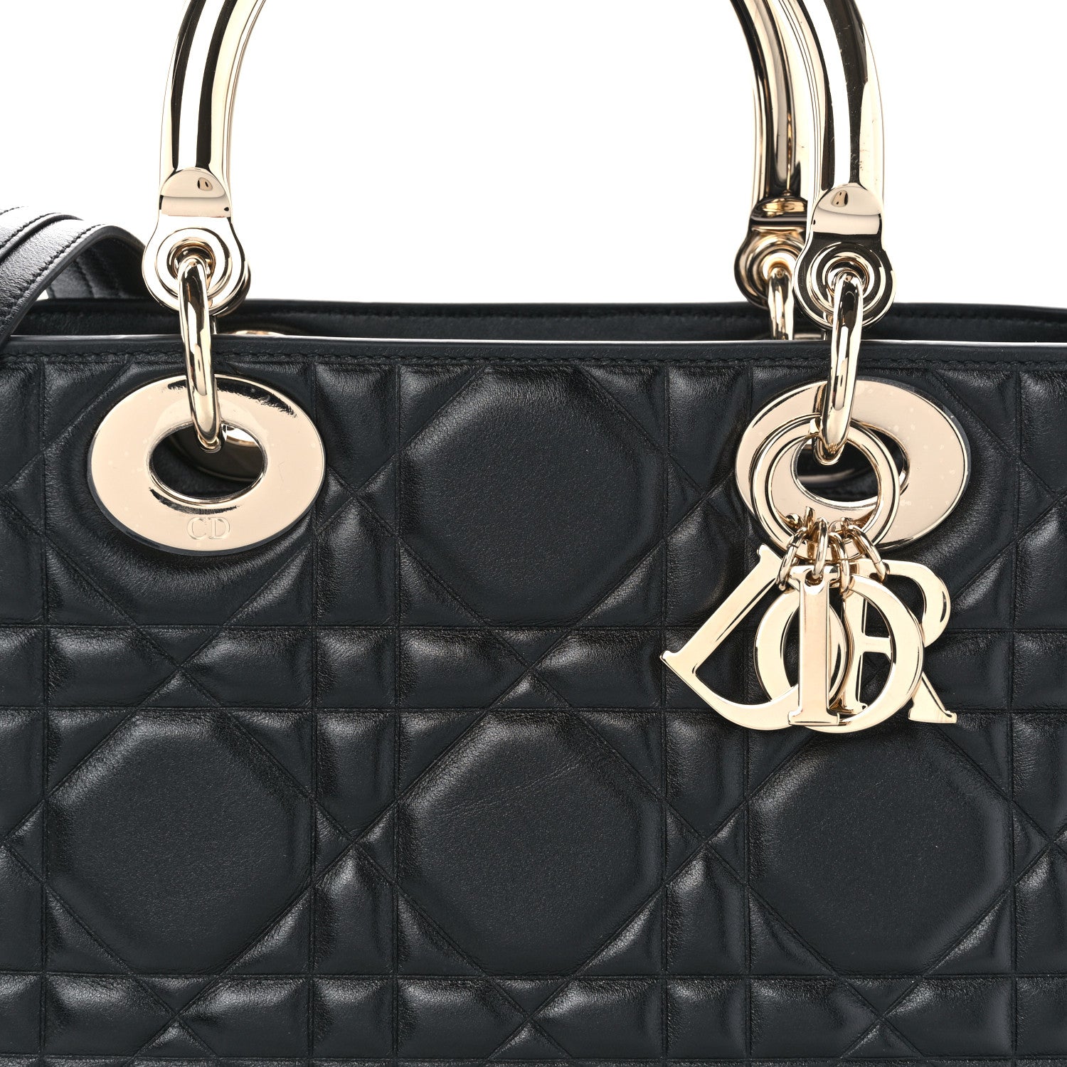 Christian Dior Calfskin Cannage Medium The Lady 95.22 Black 7 of 10