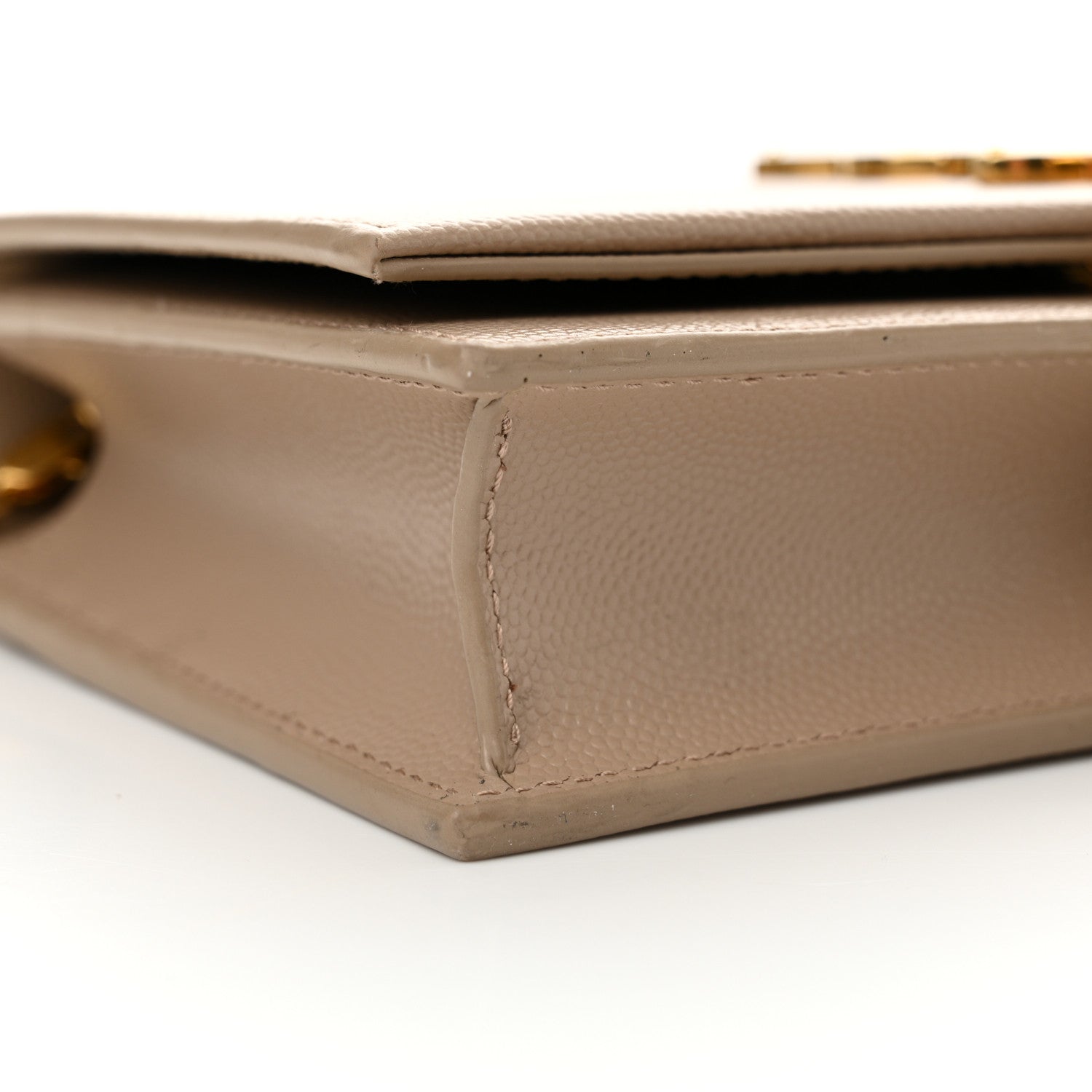 Saint Laurent Smooth Calfskin Classic Monogram Kate Tassel Chain Wallet Nude Powder 9 of 10