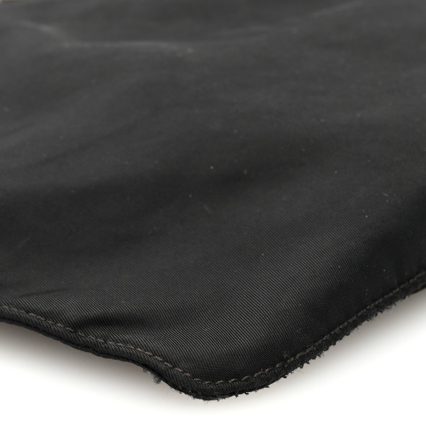 Tessuto Nylon Flat Messenger Bag Black