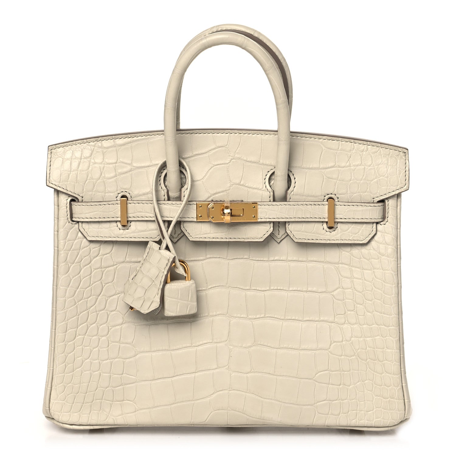 Hermes Matte Alligator Birkin 25 Beton 1 of 11
