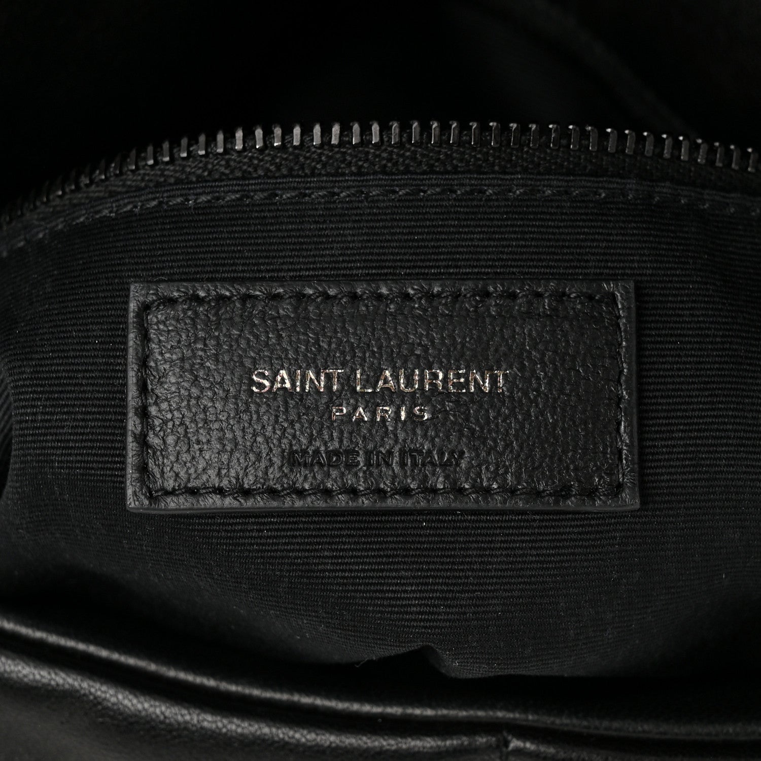Saint Laurent Lambskin Quilted Monogram Monochrome Medium Loulou Puffer Chain Satchel Black 6 of 11