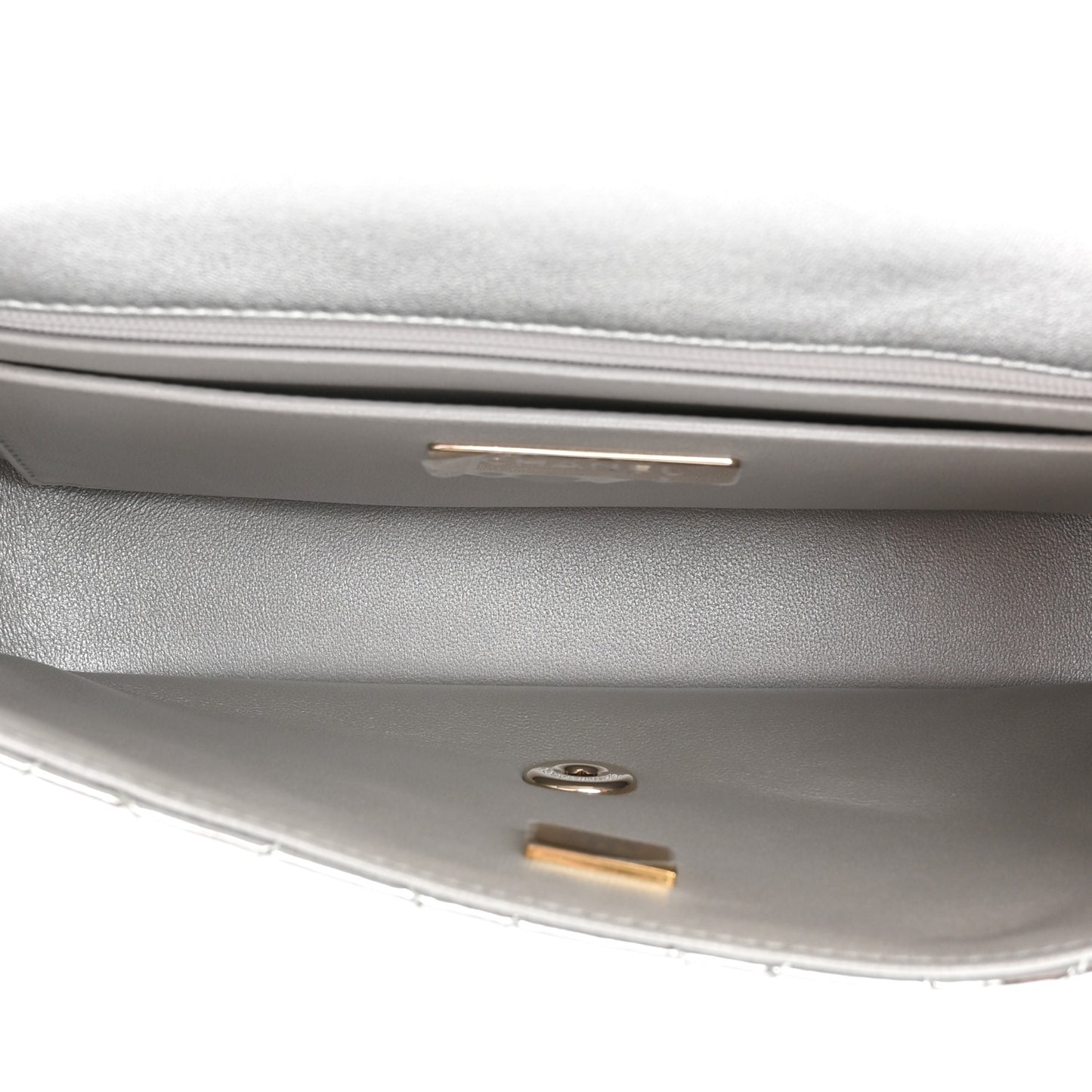 Mirror Calfskin Metallic Calfskin Medium Hollywood Boulevard Flap With Star Coin Purse Silvery