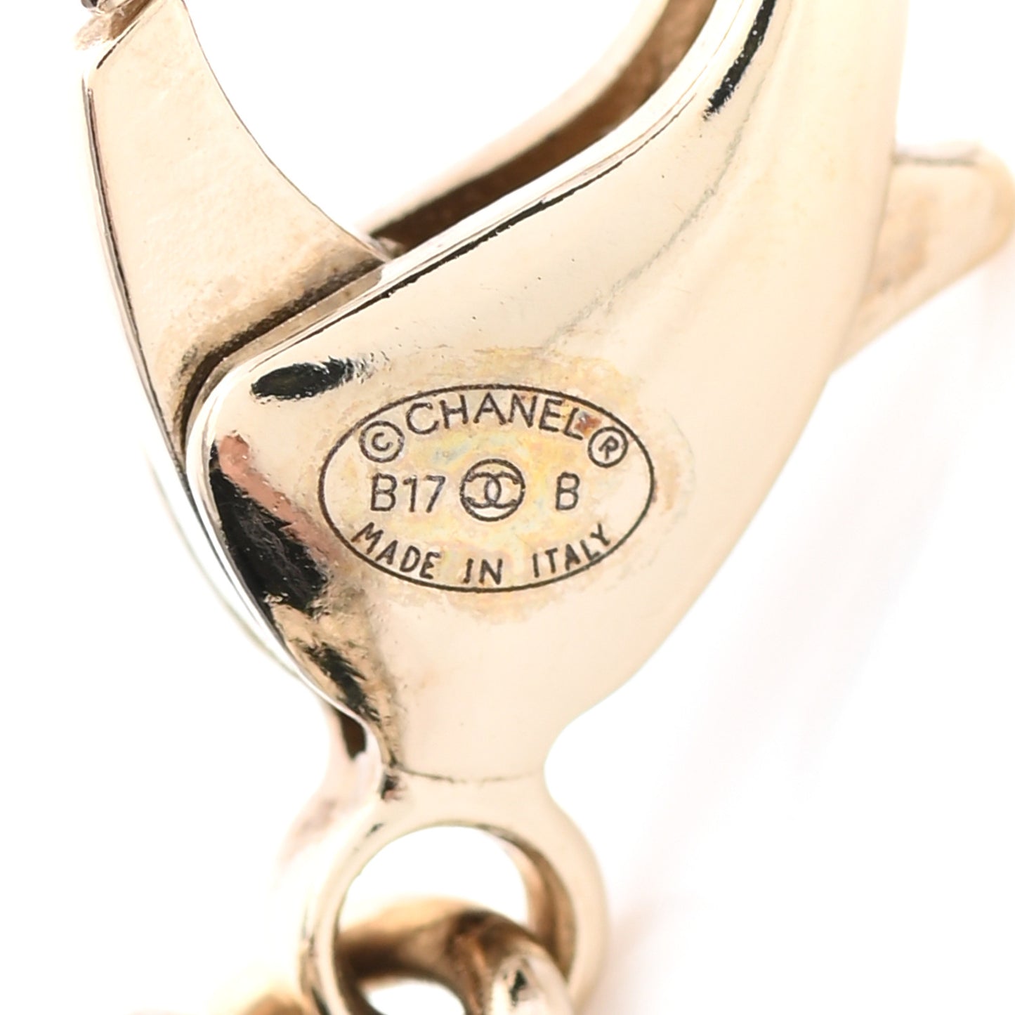Lambskin Crystal CC Logo Charming Choker Gold Black