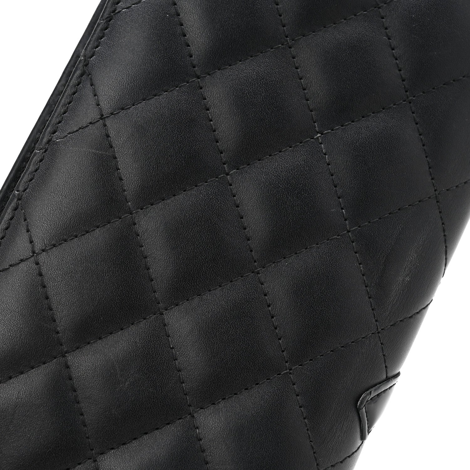 Chanel Calfskin Quilted Cambon Yen Wallet Black 9 of 11