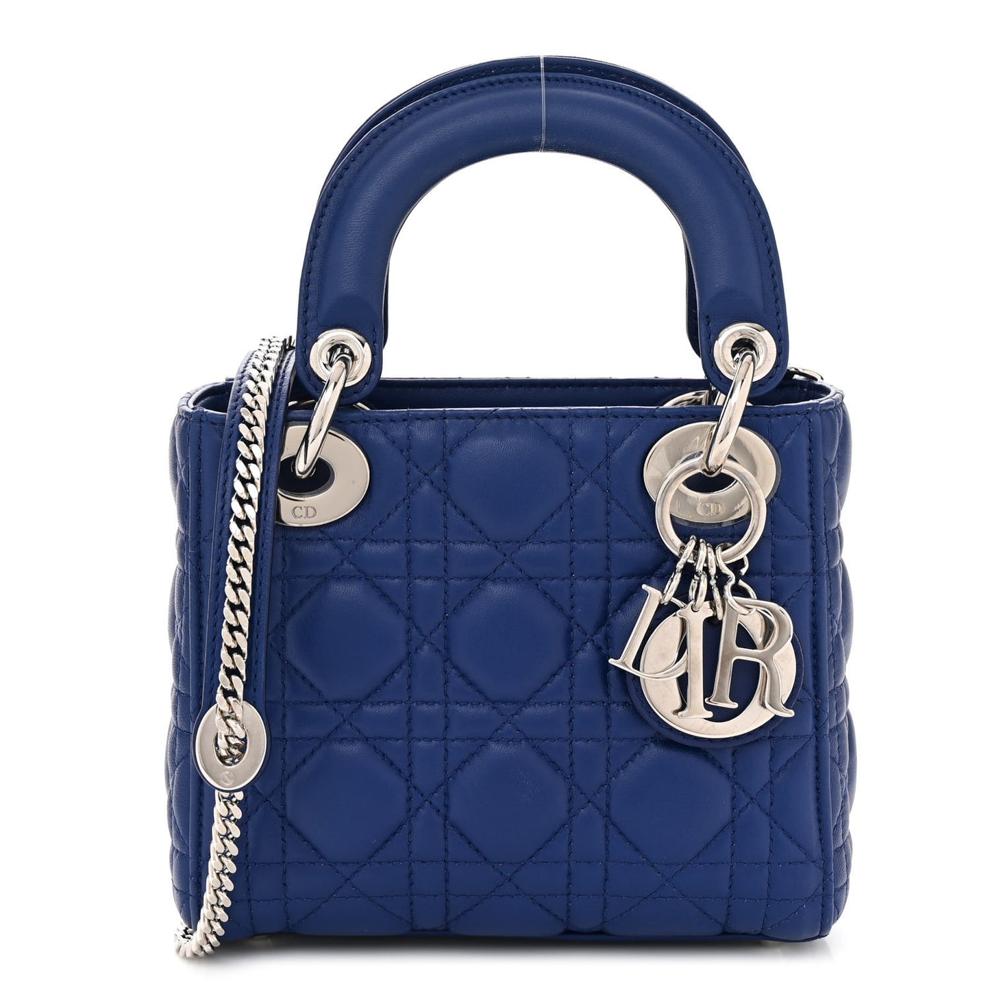 Lambskin Cannage Mini Lady Dior Blue