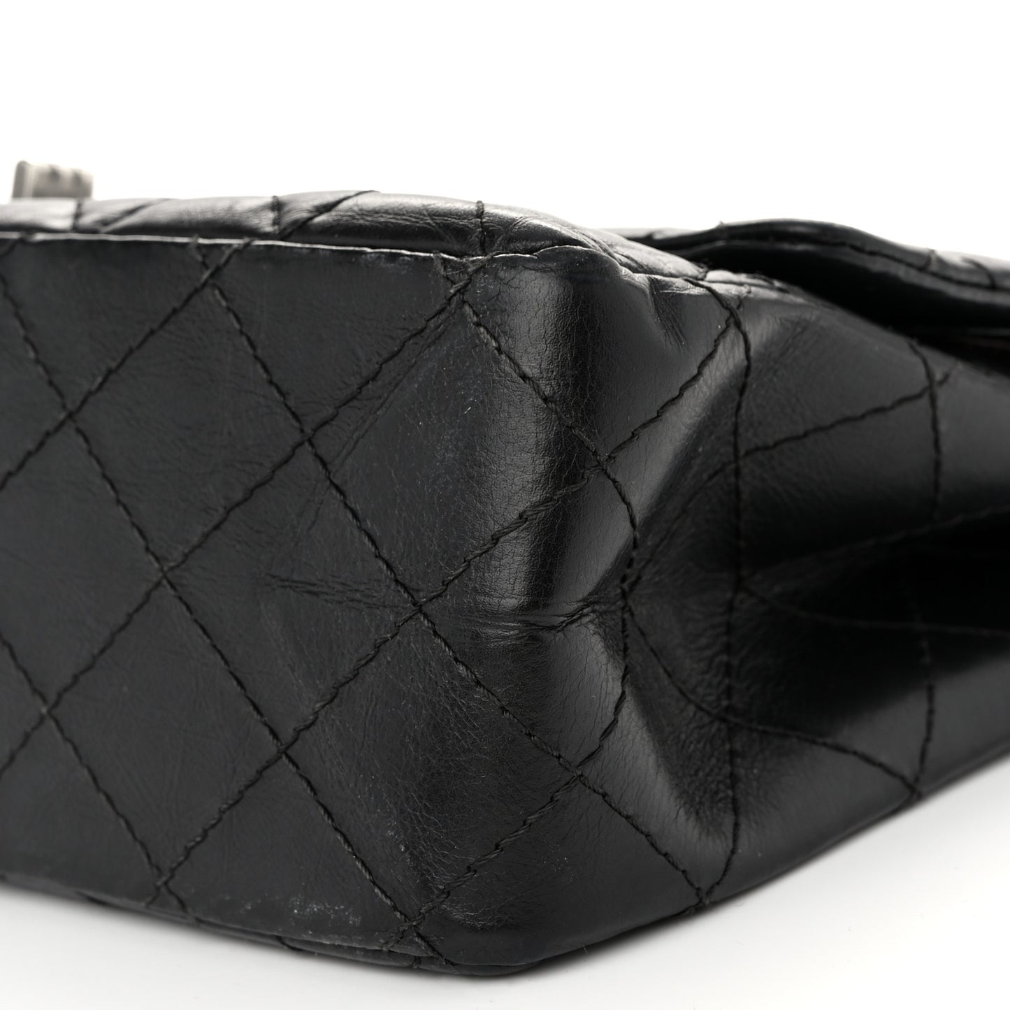 Aged Calfskin Quilted 2.55 Reissue 226 Flap Black