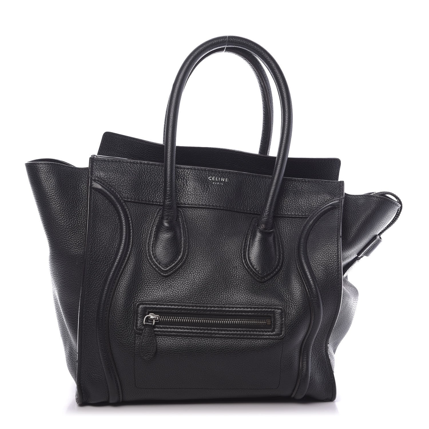 Celine Drummed Calfskin Mini Luggage Black 1 of 13