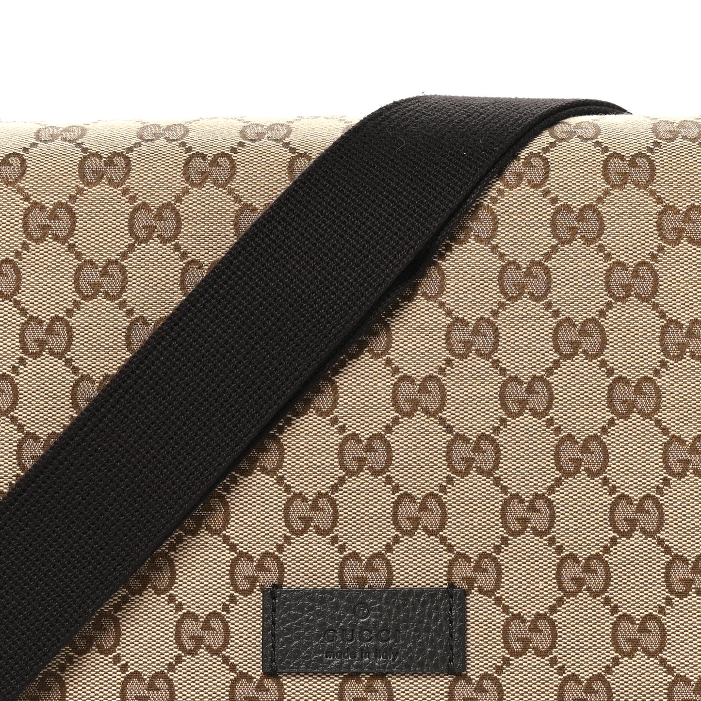 Monogram Flap Messenger Bag Beige Dark Brown