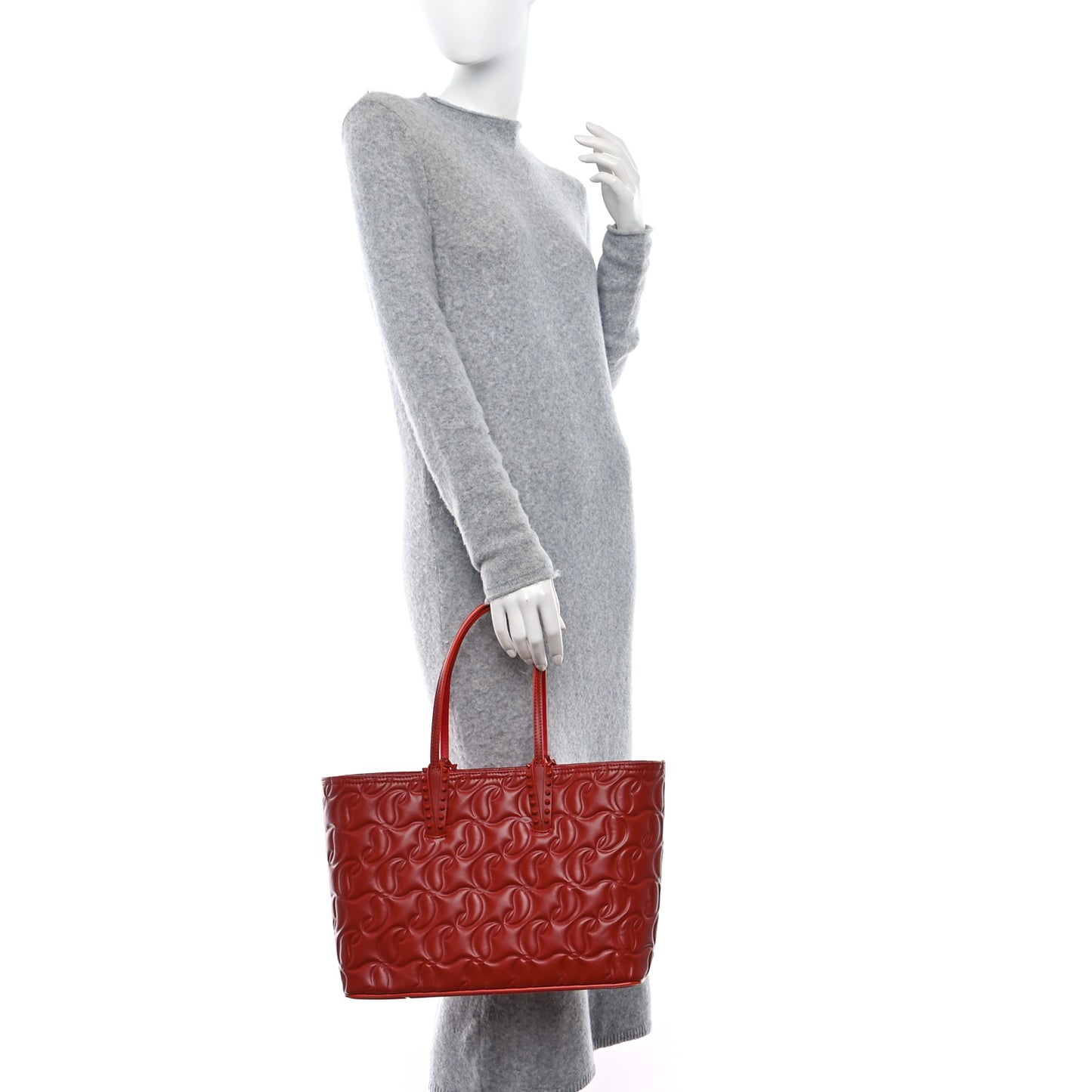 Nappa Embossed East West Cabata Tote Rouquine