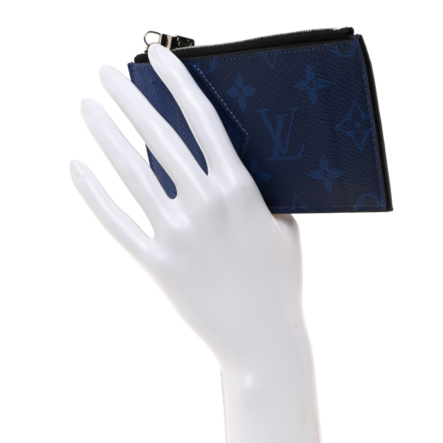 Louis Vuitton Monogram Taiga Coin Card Holder Cobalt 2 of 6