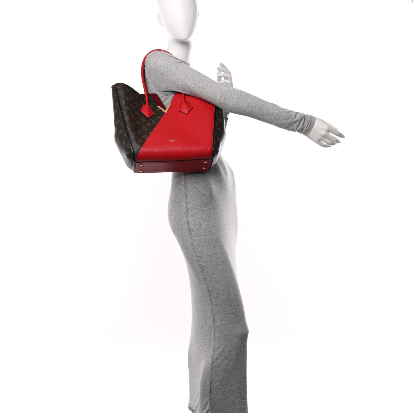 Calfskin Monogram Kimono Tote Cherry