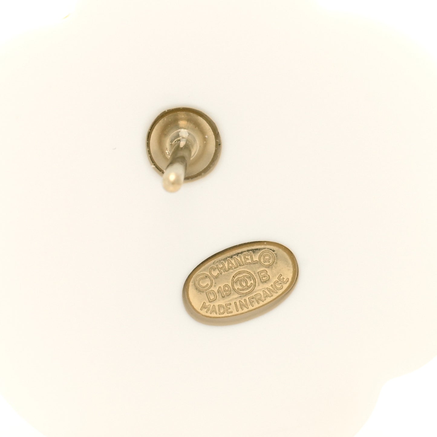 Enamel CC Camellia Earrings Black