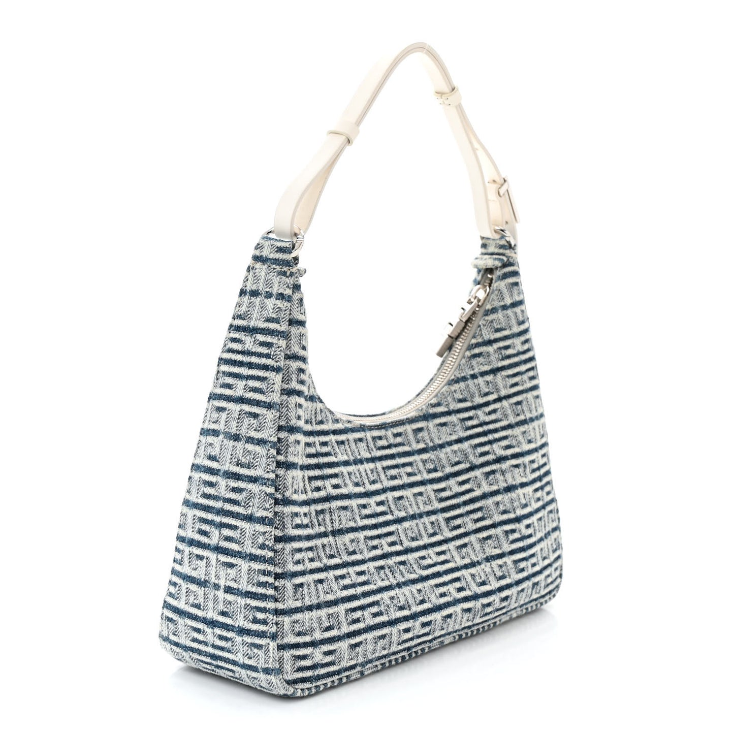 Denim 4G Logo Small Moon Cut Out Shoulder Bag Light Blue
