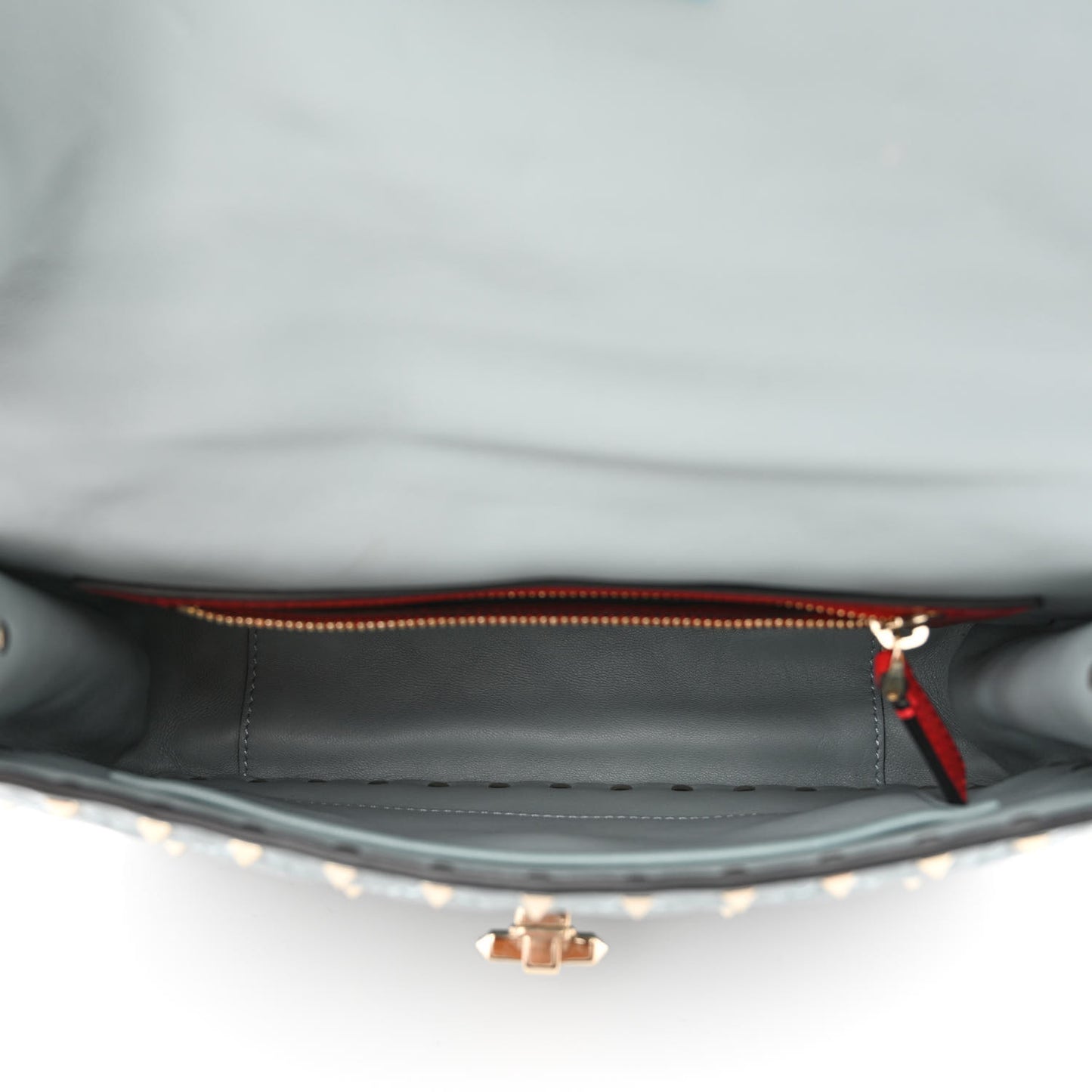 Nappa Medium Rockstud Spike Shoulder Bag Nube