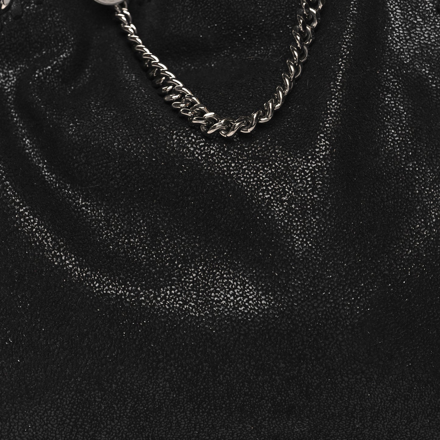Shaggy Deer Mini Falabella Fold Over Tote Black