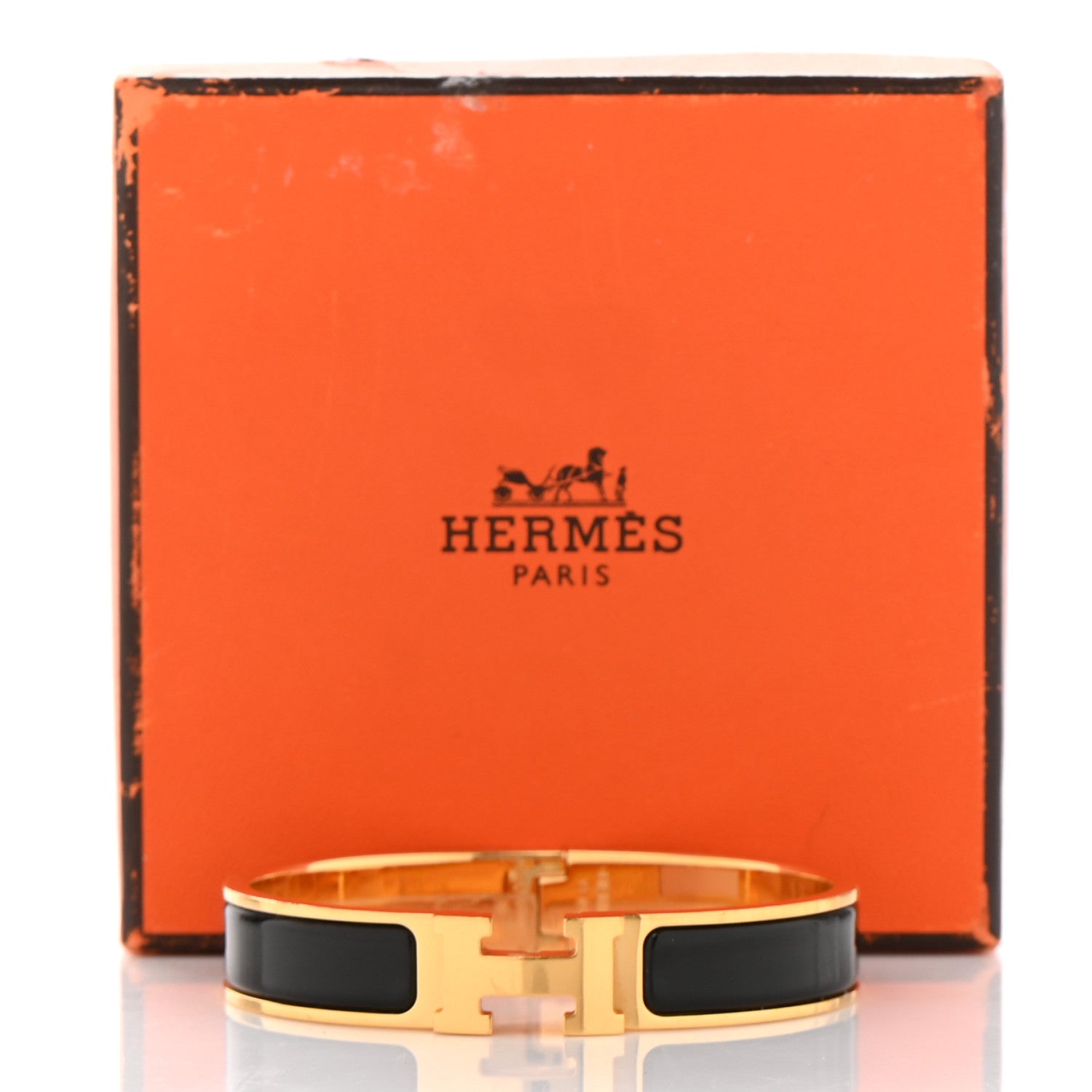 Hermes Enamel Narrow Clic Clac H Bracelet GM Black 5 of 5