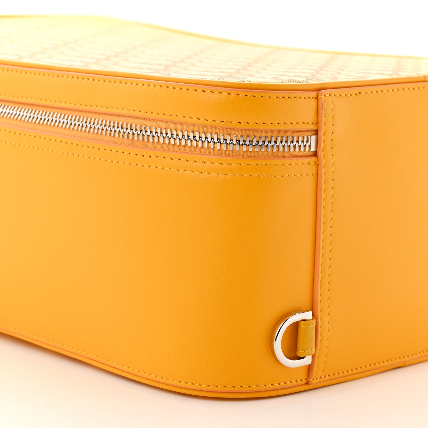 Christian Dior Calfskin Perforated Oblique Galaxy Marsupio World Tour Pelle Sling Yellow White 9 of 10