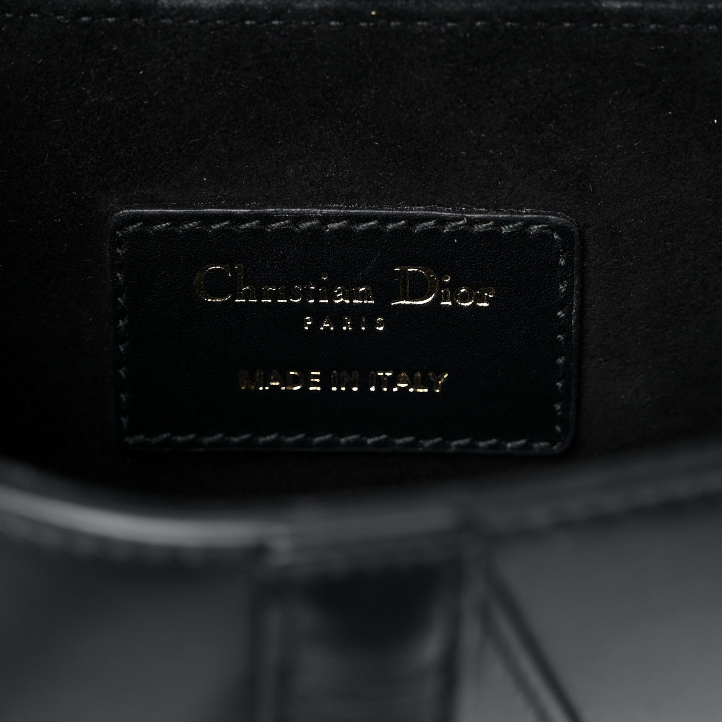 Calfskin Mini Saddle Bag Black