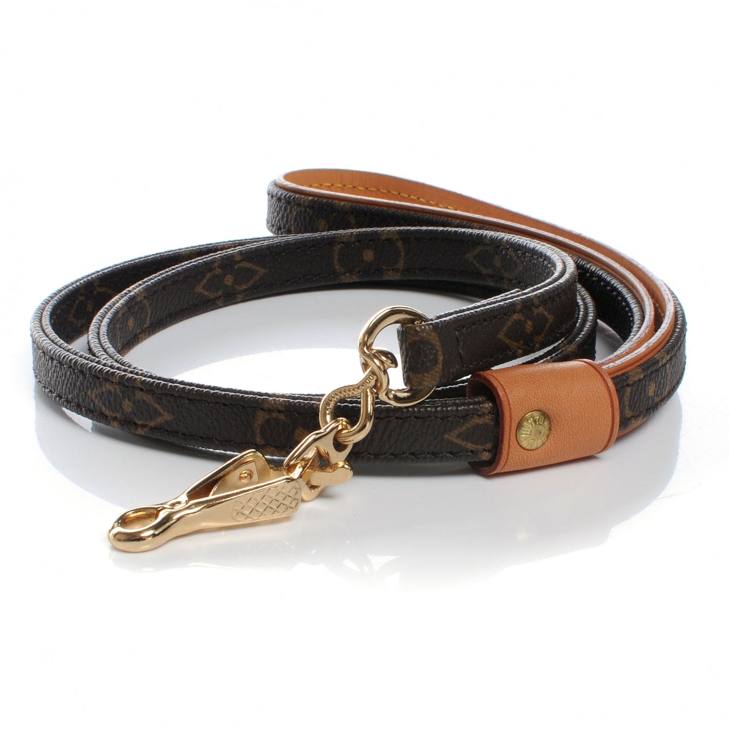 Louis Vuitton Monogram Baxter Dog Leash Lead 47907 FASHIONPHILE louis-vuitton-monogram-baxter-dog-leash-lead-47907-fashionphile