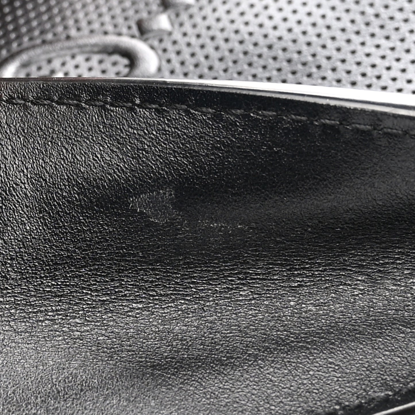 Calfskin GG Tennis Embossed Wristlet Pouch Black