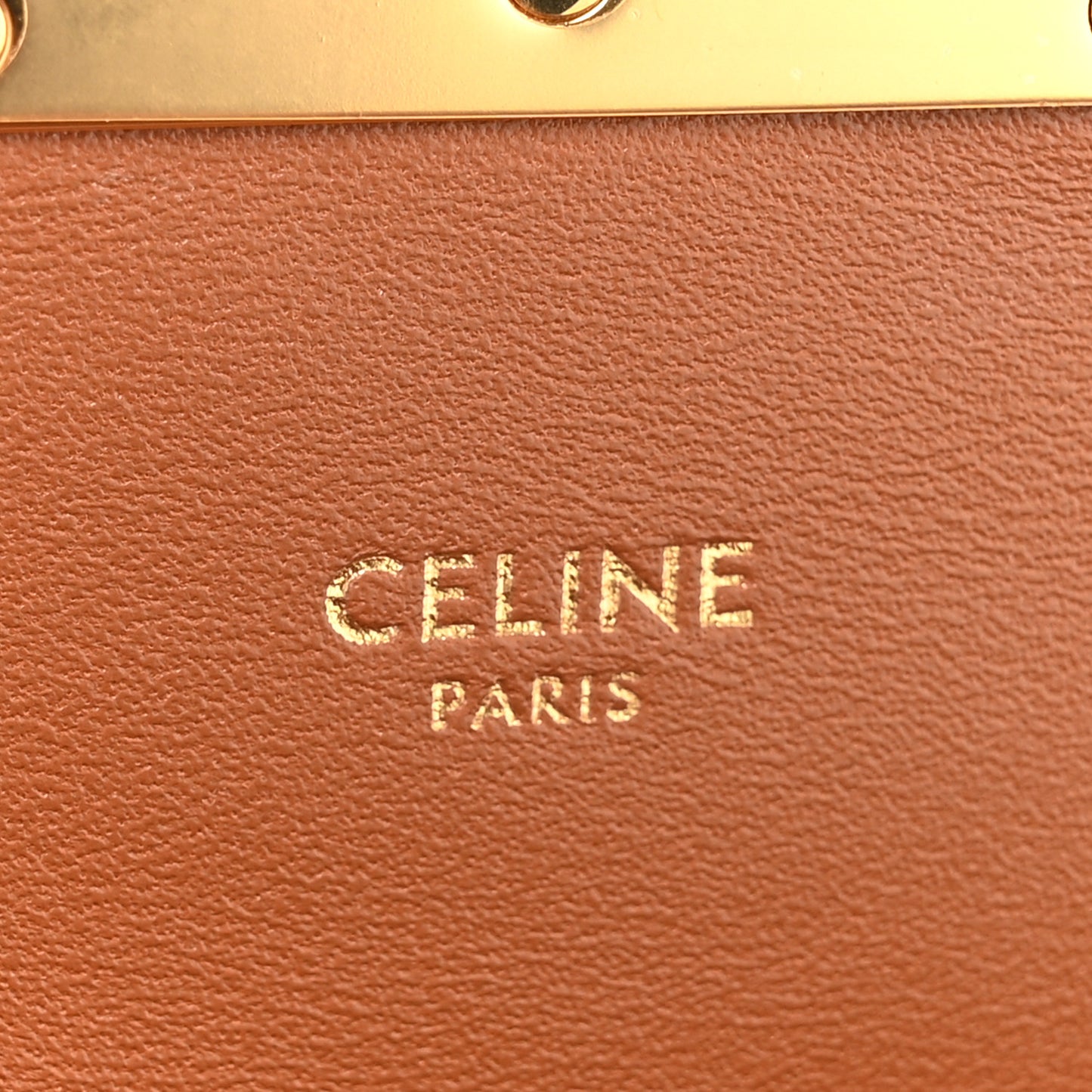 Triomphe Canvas Chain Shoulder Bag Tan