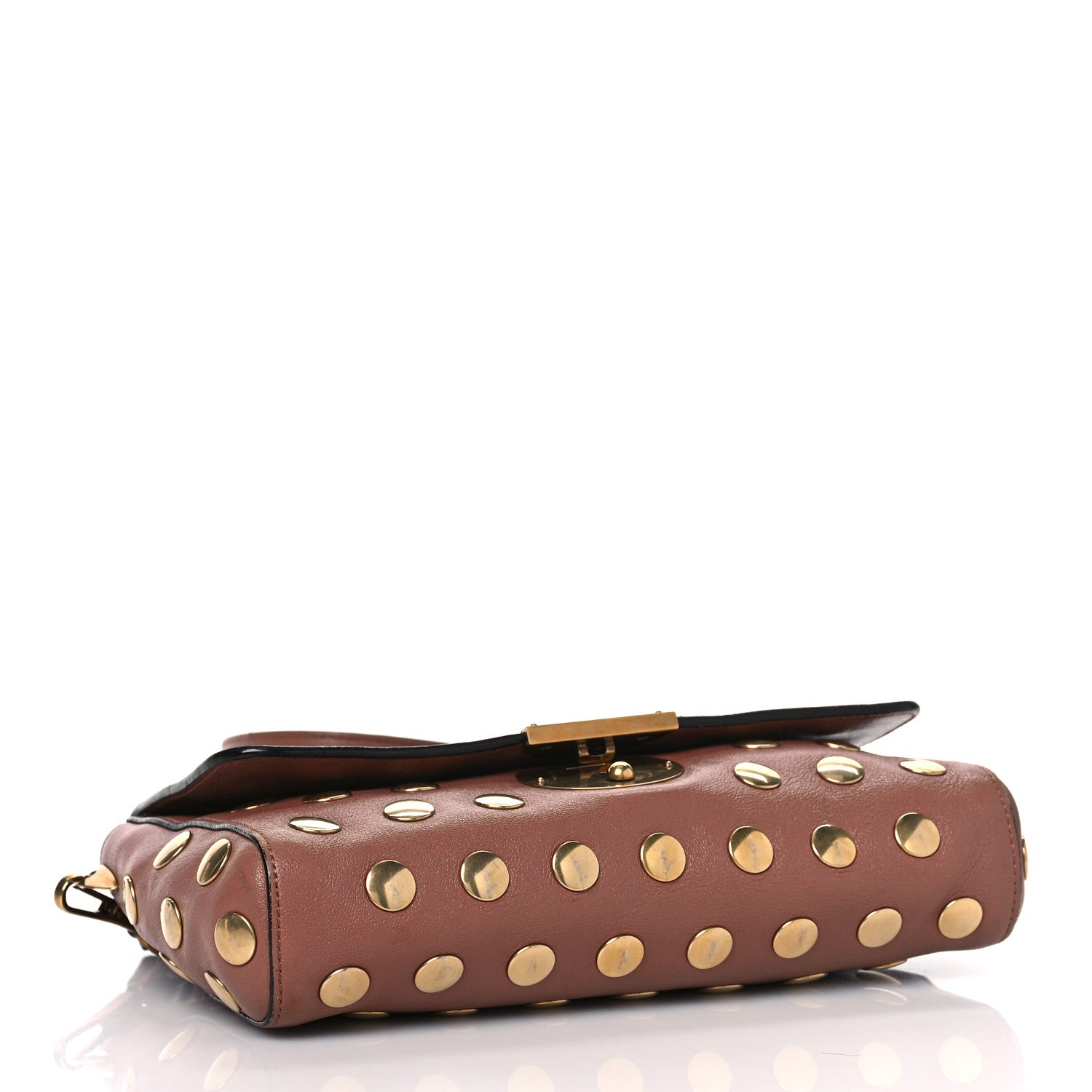 Marc Jacobs Goatskin Grommet Gotham Eyelet Shoulder Bag Beige 4 of 12