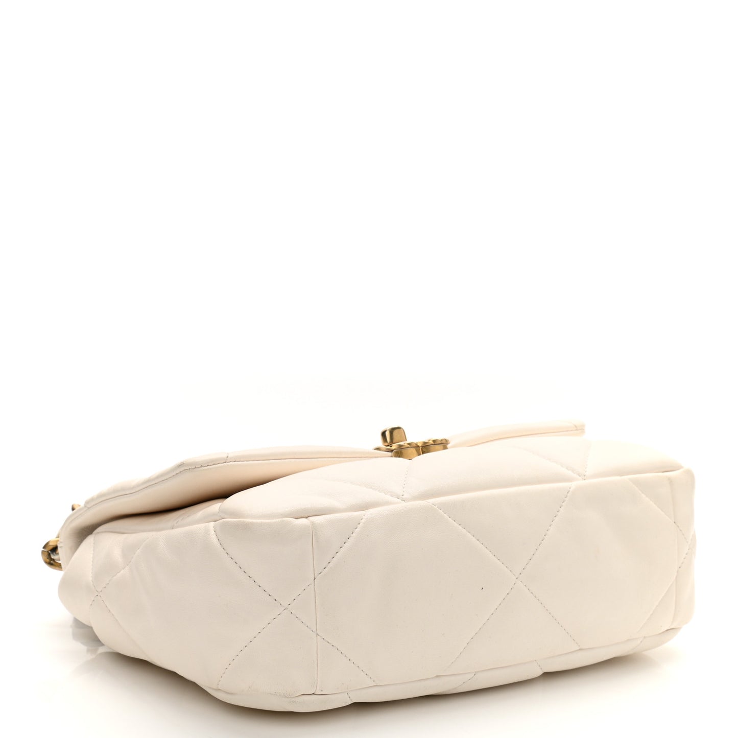 Lambskin Quilted Medium Chanel 19 Flap White