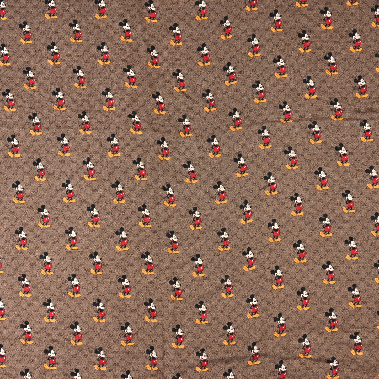 X DISNEY Modal Silk Mini Vintage GG Monogram Big Mousie Square Scarf Multicolor