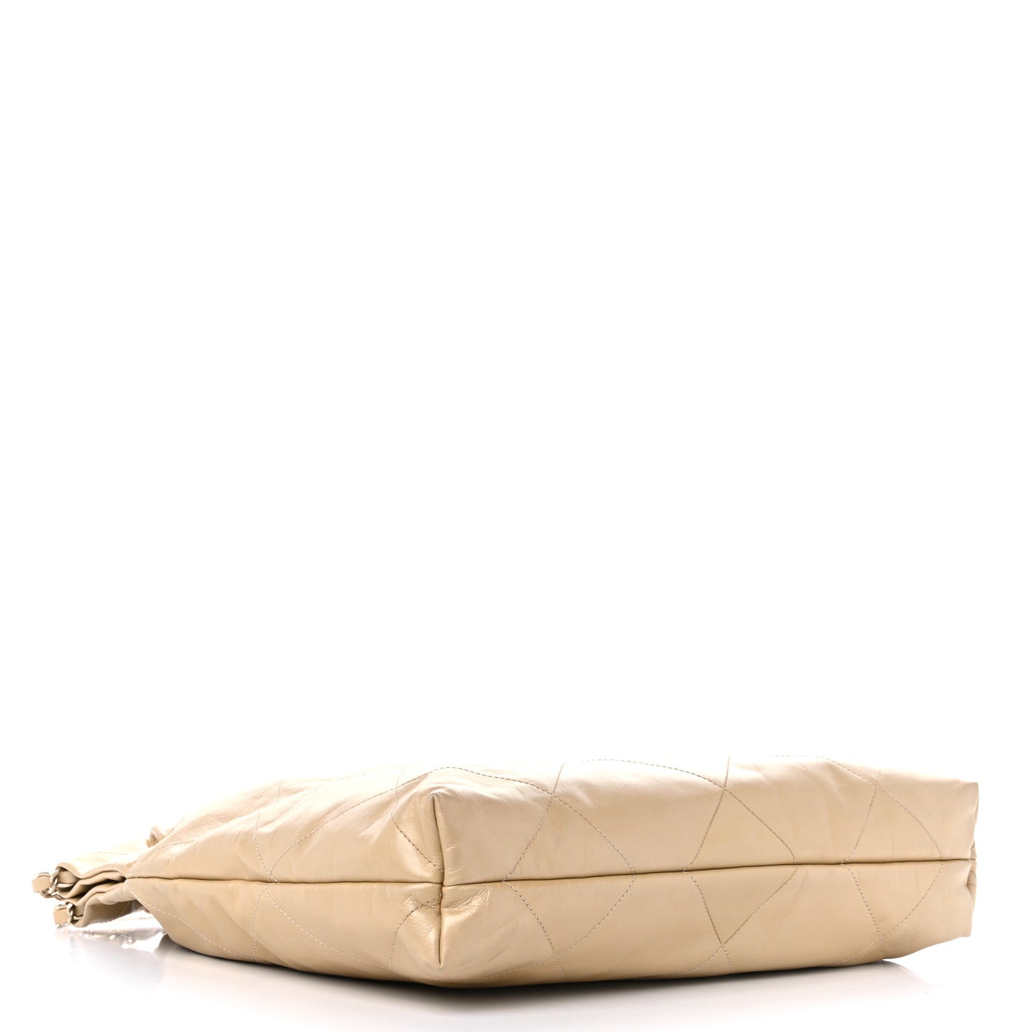 Shiny Crumpled Calfskin Quilted Chanel 22 Gold