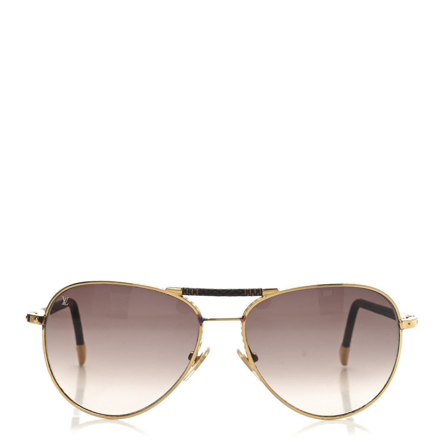 Damier Ebene Conspiration Pilote Aviator Sunglasses Z0202U Gold