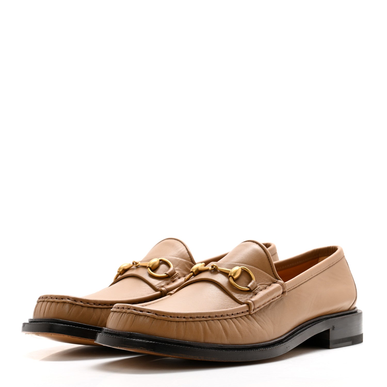 Gucci Mandala Goatskin Mens Horsebit Loafers 11 Brown Sugar 3 of 13