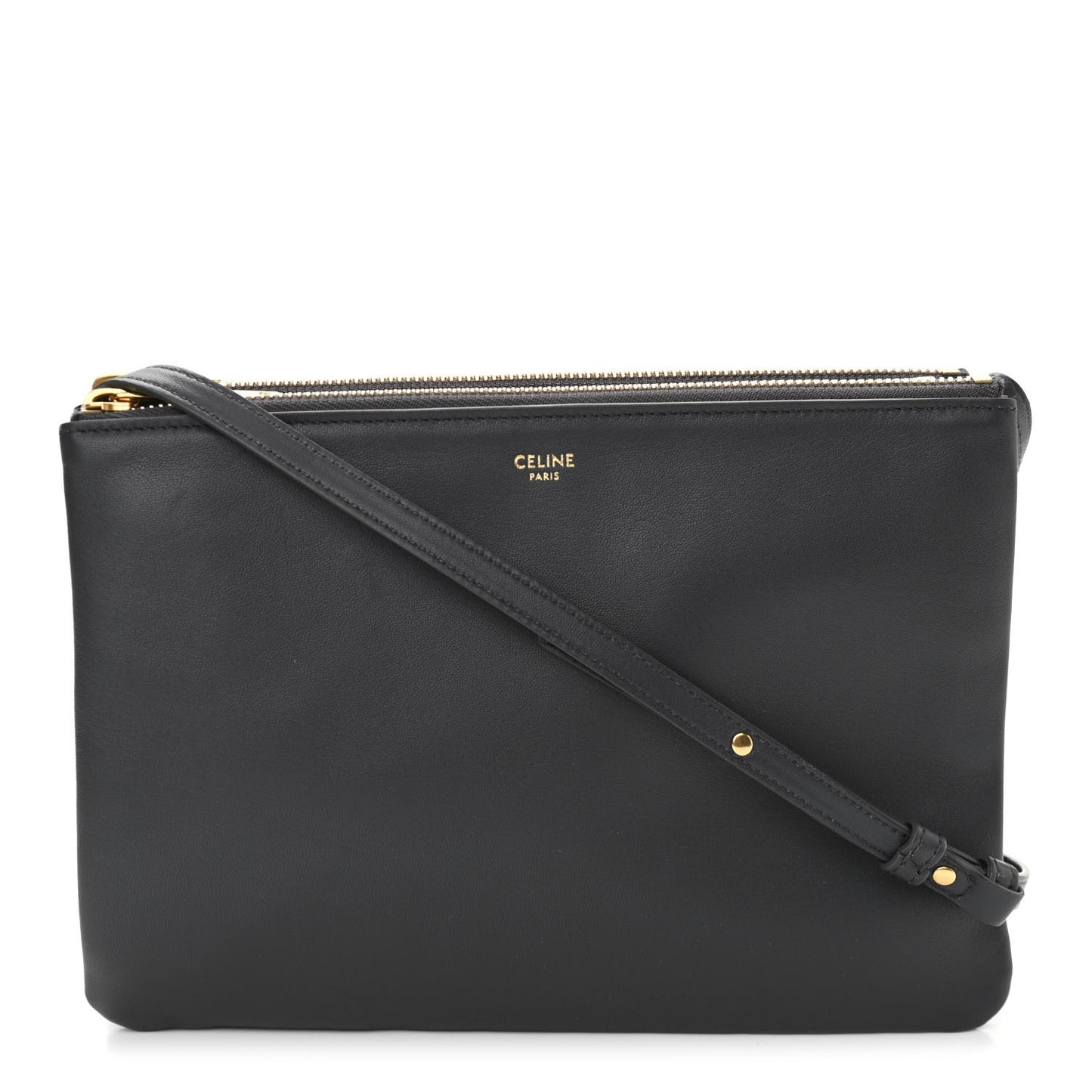 Lambskin Small Trio Crossbody Bag Medium Grey